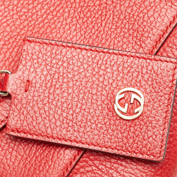 グッチ スウィング ハンドバッグ ショルダーバッグ 2WAY 368827 レッド レザー レディース GUCCI 【中古】