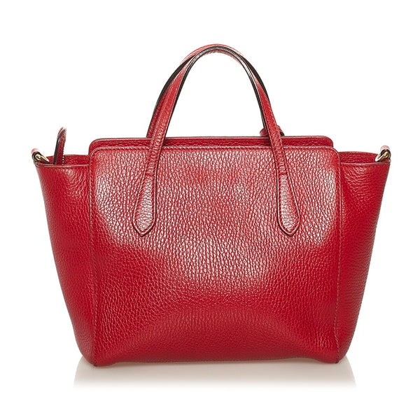 グッチ スウィング ハンドバッグ ショルダーバッグ 2WAY 368827 レッド レザー レディース GUCCI 【中古】