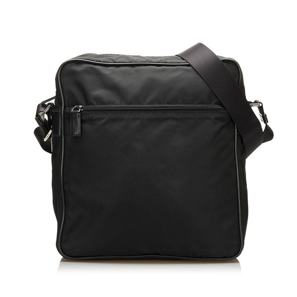 プラダ 斜め掛け ショルダーバッグ ブラック ナイロン レディース PRADA 【中古】