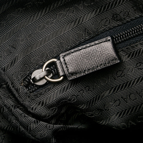 プラダ 斜め掛け ショルダーバッグ ブラック ナイロン レディース PRADA 【中古】