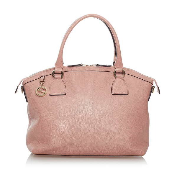 グッチ ダブルG ハンドバッグ ショルダーバッグ2way 449651 ライトピンク レザー レディース GUCCI 【中古】