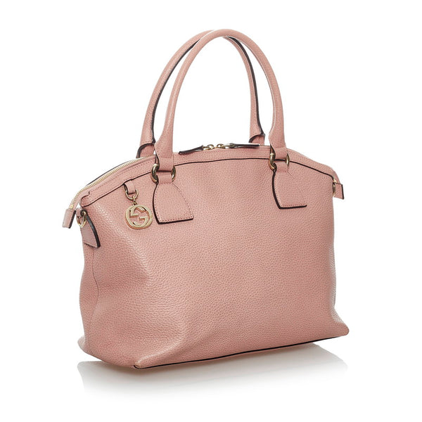 グッチ ダブルG ハンドバッグ ショルダーバッグ2way 449651 ライトピンク レザー レディース GUCCI 【中古】