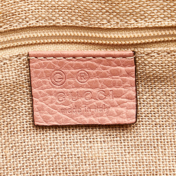 グッチ ダブルG ハンドバッグ ショルダーバッグ2way 449651 ライトピンク レザー レディース GUCCI 【中古】