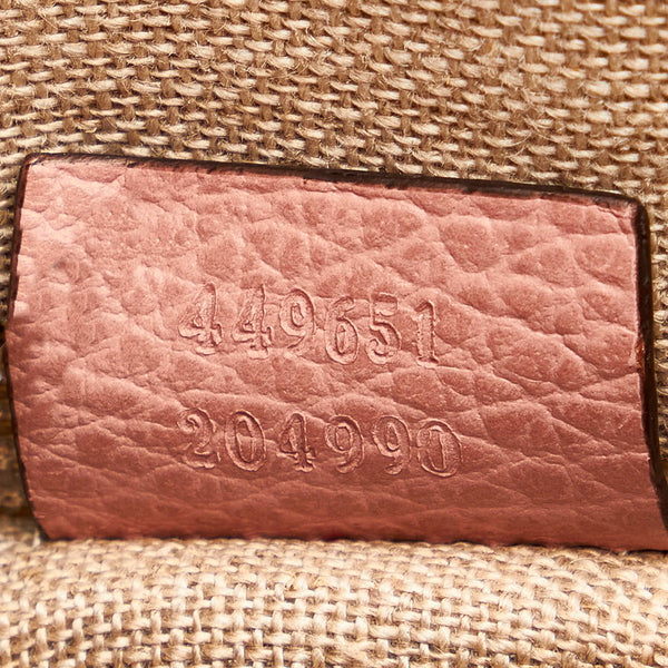 グッチ ダブルG ハンドバッグ ショルダーバッグ2way 449651 ライトピンク レザー レディース GUCCI 【中古】
