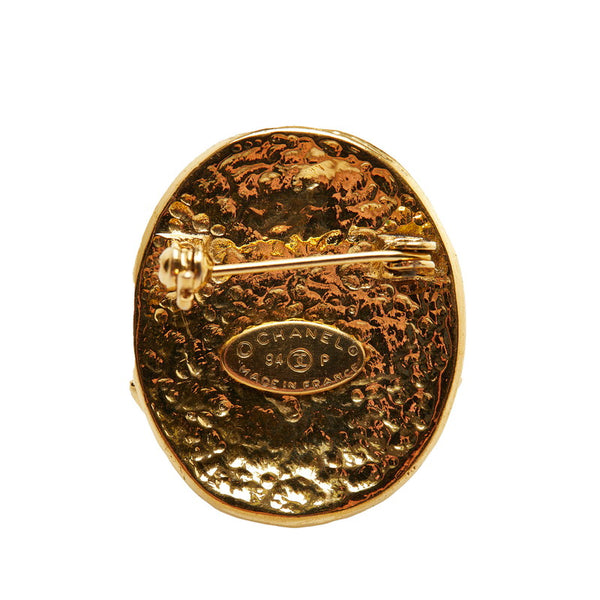 シャネル ココマーク ピンブローチ ゴールド メッキ レディース CHANEL 【中古】