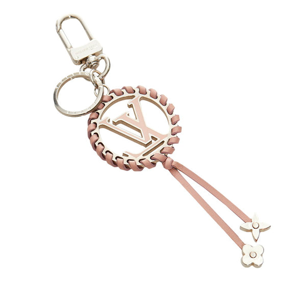 ルイ ヴィトン M63081 ピンク レザー メタル モノグラム フラワー ポルトクレ ベリー チャーム レディース LOUIS VUITTON 【中古】