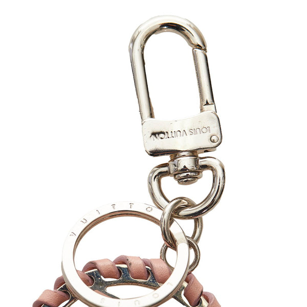 ルイ ヴィトン M63081 ピンク レザー メタル モノグラム フラワー ポルトクレ ベリー チャーム レディース LOUIS VUITTON 【中古】