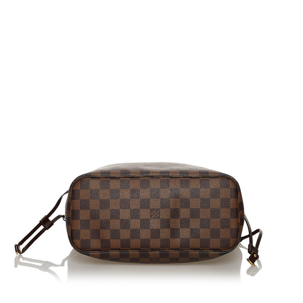ルイ ヴィトン ダミエ ネヴァーフルPM トートバッグ N51109 ブラウン PVC レザー レディース LOUIS VUITTON 【中古】