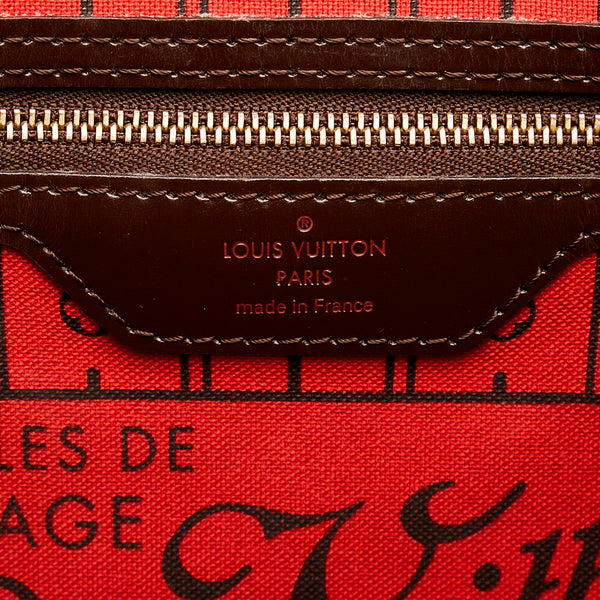 ルイ ヴィトン ダミエ ネヴァーフルPM トートバッグ N51109 ブラウン PVC レザー レディース LOUIS VUITTON 【中古】