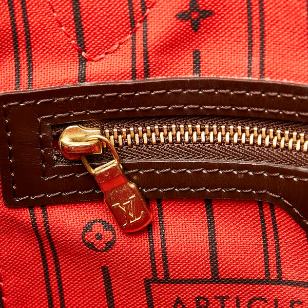 ルイ ヴィトン ダミエ ネヴァーフルPM トートバッグ N51109 ブラウン PVC レザー レディース LOUIS VUITTON 【中古】