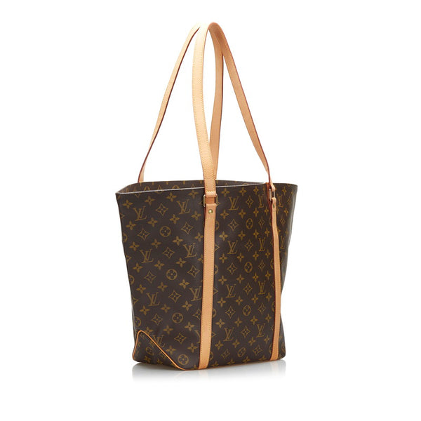 ルイ ヴィトン モノグラム サックショッピング トートバッグ ショルダーバッグ M51108 ブラウン PVC レザー レディース LOUIS VUITTON 【中古】