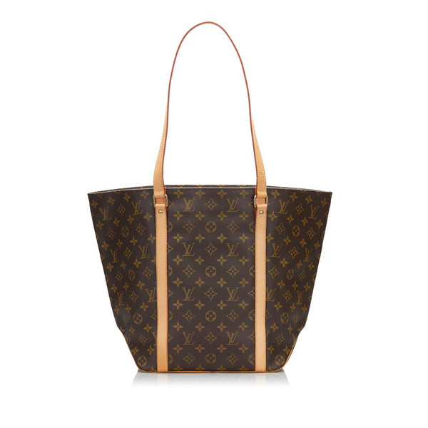 ルイ ヴィトン モノグラム サックショッピング トートバッグ ショルダーバッグ M51108 ブラウン PVC レザー レディース LOUIS VUITTON 【中古】