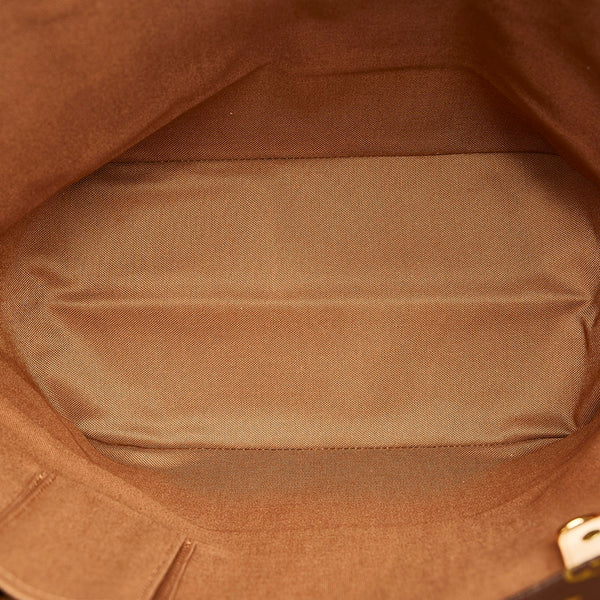 ルイ ヴィトン モノグラム サックショッピング トートバッグ ショルダーバッグ M51108 ブラウン PVC レザー レディース LOUIS VUITTON 【中古】
