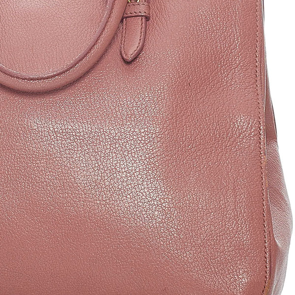 ミュウミュウ マドラス ハンドバッグ ショルダーバッグ 2WAY ピンク レザー レディース MIUMIU 【中古】