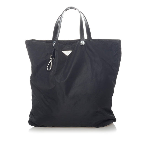 プラダ トートバッグ ブラック ナイロン レディース PRADA 【中古】