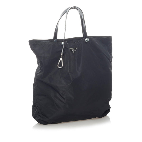 プラダ トートバッグ ブラック ナイロン レディース PRADA 【中古】