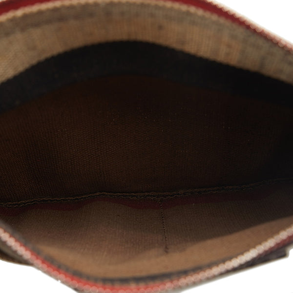 バーバリー チェック柄 ハンドバッグ ショルダーバッグ 2WAY ベージュ マルチカラー キャンバス レザー レディース BURBERRY 【中古】