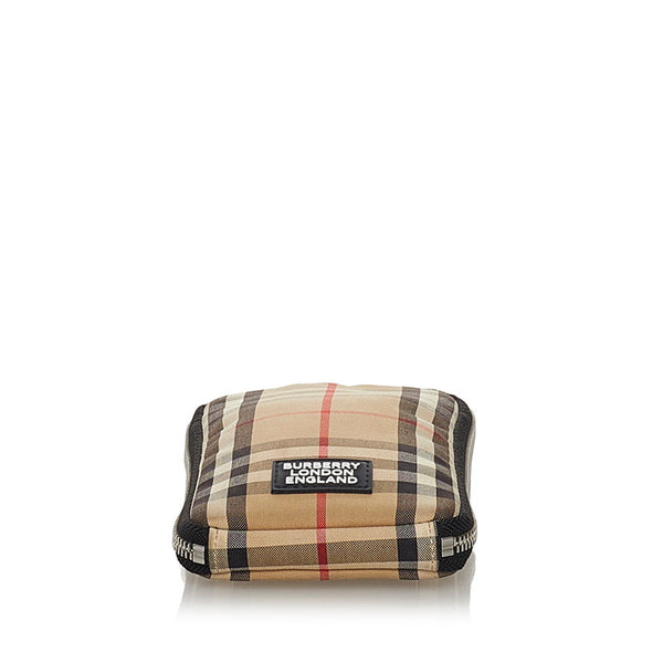 バーバリー ノヴァチェック ミニショルダーバッグ ベージュ キャンバス レディース BURBERRY 【中古】