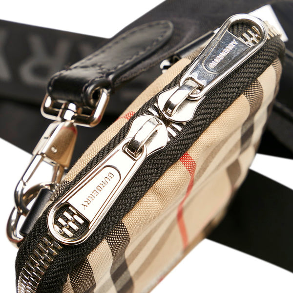 バーバリー ノヴァチェック ミニショルダーバッグ ベージュ キャンバス レディース BURBERRY 【中古】