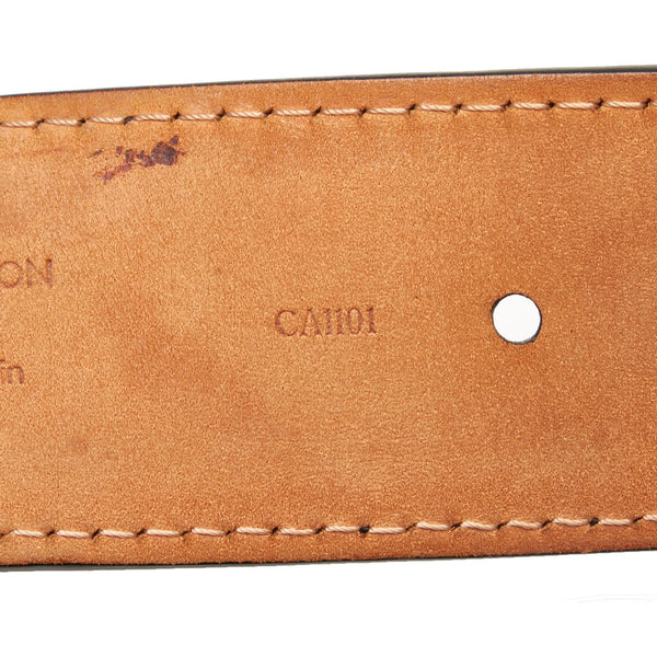 ルイ ヴィトン マヒナ サンチュール ペルフォ 90/38 ベルト M6931 ブラック レザー レディース LOUIS VUITTON 【中古】