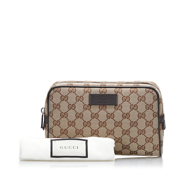 グッチ GGキャンバス ウエストバッグ ボディバッグ 449174 ベージュ ブラウン キャンバス レザー ユニセックス GUCCI 【中古】