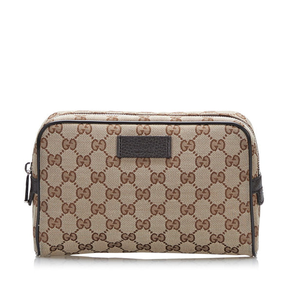 グッチ GGキャンバス ウエストバッグ ボディバッグ 449174 ベージュ ブラウン キャンバス レザー ユニセックス GUCCI 【中古】