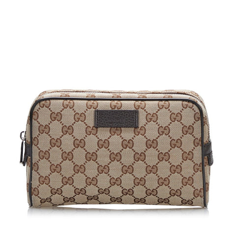 グッチ GGキャンバス ウエストバッグ ボディバッグ 449174 ベージュ ブラウン キャンバス レザー ユニセックス GUCCI 【中古】