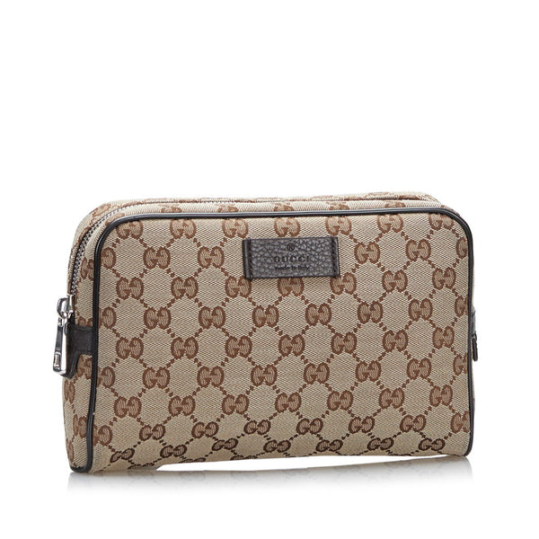 グッチ GGキャンバス ウエストバッグ ボディバッグ 449174 ベージュ ブラウン キャンバス レザー ユニセックス GUCCI 【中古】