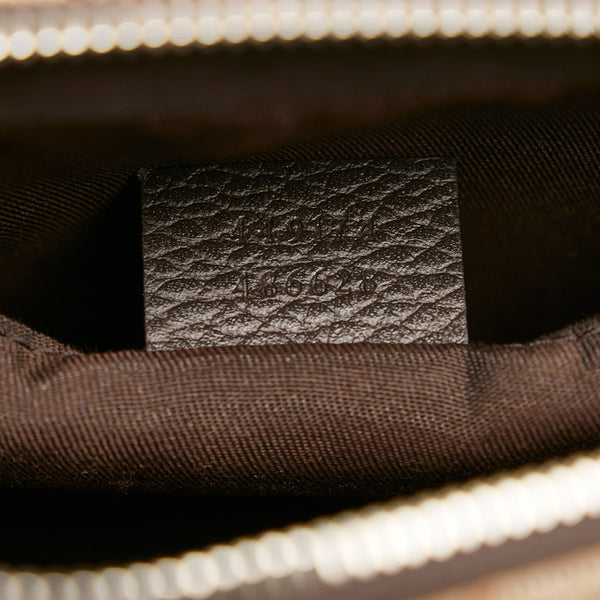 グッチ GGキャンバス ウエストバッグ ボディバッグ 449174 ベージュ ブラウン キャンバス レザー ユニセックス GUCCI 【中古】