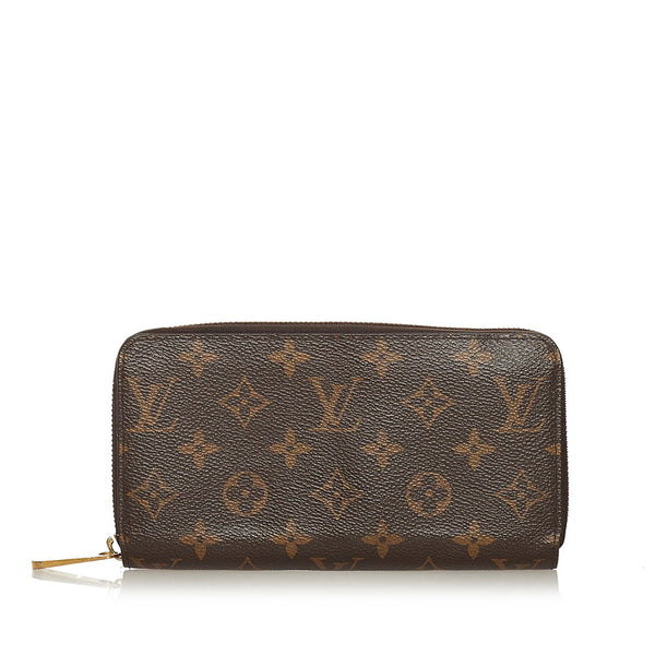 ルイ ヴィトン モノグラム ジッピーウォレット ラウンドファスナー 長財布 M42616 ブラウン PVC レディース LOUIS VUITTON 【中古】
