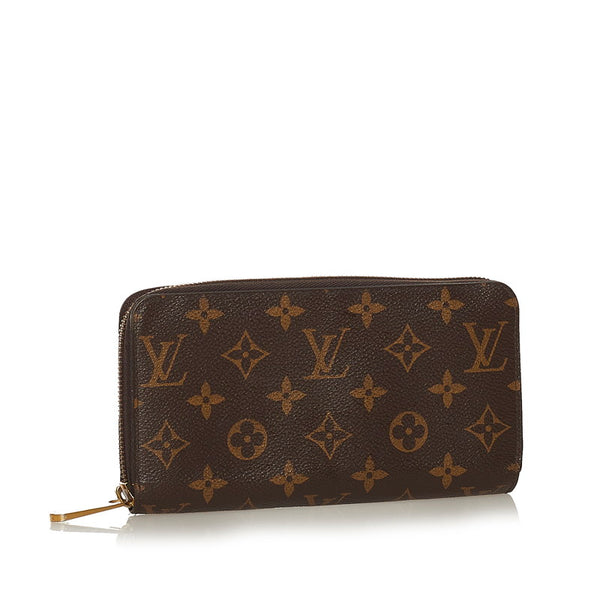ルイ ヴィトン モノグラム ジッピーウォレット ラウンドファスナー 長財布 M42616 ブラウン PVC レディース LOUIS VUITTON 【中古】