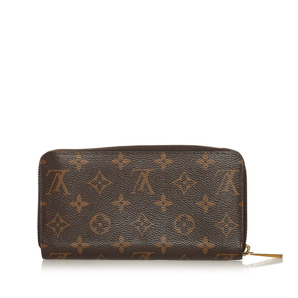 ルイ ヴィトン モノグラム ジッピーウォレット ラウンドファスナー 長財布 M42616 ブラウン PVC レディース LOUIS VUITTON 【中古】