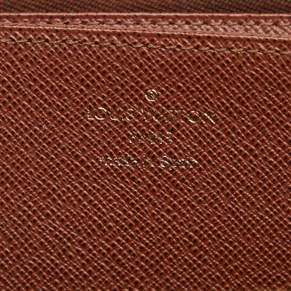 ルイ ヴィトン モノグラム ジッピーウォレット ラウンドファスナー 長財布 M42616 ブラウン PVC レディース LOUIS VUITTON 【中古】