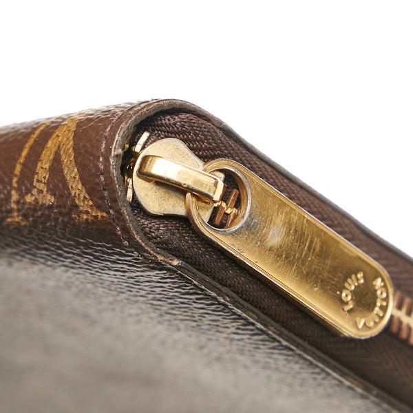 ルイ ヴィトン モノグラム ジッピーウォレット ラウンドファスナー 長財布 M42616 ブラウン PVC レディース LOUIS VUITTON 【中古】