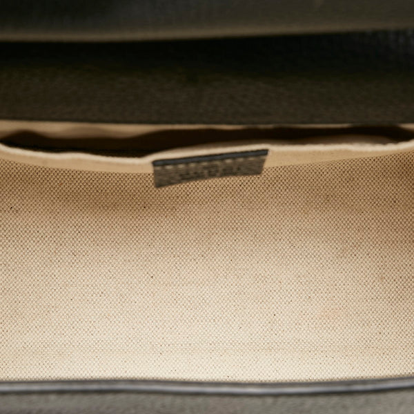 グッチ GGマーモント トップハンドルバッグ ハンドバッグ ショルダーバッグ2WAY 442622 ブラック レザー レディース GUCCI 【中古】