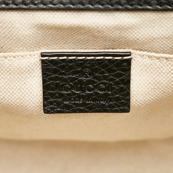 グッチ GGマーモント トップハンドルバッグ ハンドバッグ ショルダーバッグ2WAY 442622 ブラック レザー レディース GUCCI 【中古】