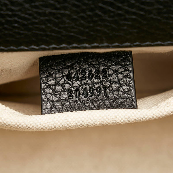 グッチ GGマーモント トップハンドルバッグ ハンドバッグ ショルダーバッグ2WAY 442622 ブラック レザー レディース GUCCI 【中古】