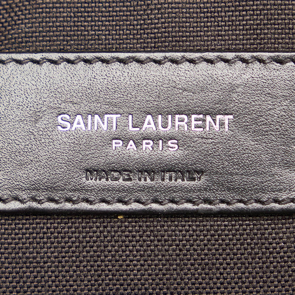 サンローラン 534968 ブラック キャンバス レザー リュック バックパック レディース SAINT LAURENT 【中古】