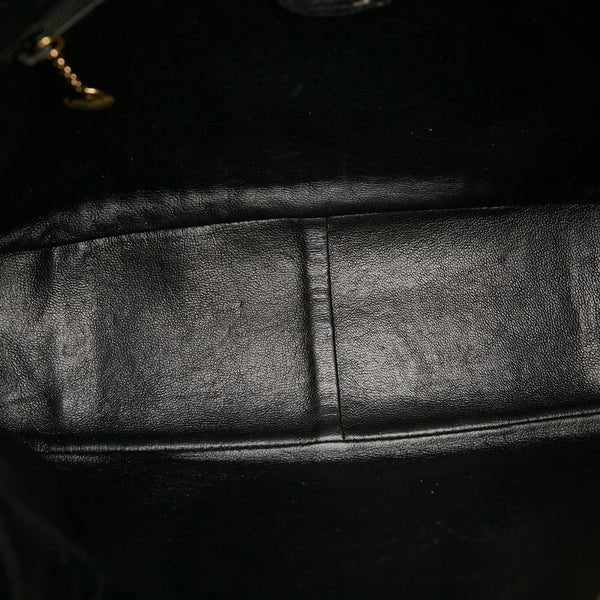 グッチ バンブー ハンドバッグ ショルダーバッグ 2WAY 001 3754 ブラック エナメル レザー レディース GUCCI 【中古】