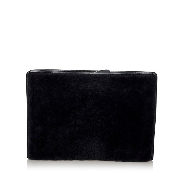 バレンシアガ クラッチバッグ 443658 ブラック ムートン レザー メンズ BALENCIAGA 【中古】