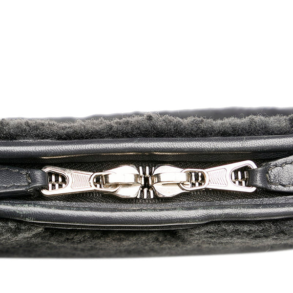 バレンシアガ クラッチバッグ 443658 ブラック ムートン レザー メンズ BALENCIAGA 【中古】