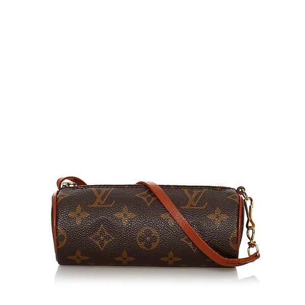 ルイ ヴィトン モノグラム パピヨン付属ポーチ ブラウン PVC レザー ポーチ レディース LOUIS VUITTON 【中古】