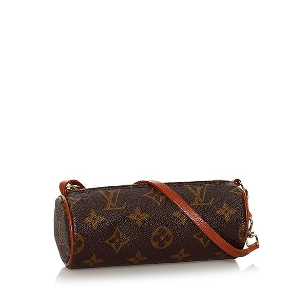 ルイ ヴィトン モノグラム パピヨン付属ポーチ ブラウン PVC レザー ポーチ レディース LOUIS VUITTON 【中古】