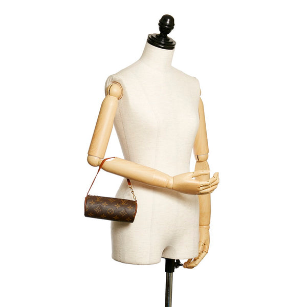 ルイ ヴィトン モノグラム パピヨン付属ポーチ ブラウン PVC レザー ポーチ レディース LOUIS VUITTON 【中古】