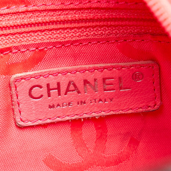 シャネル カンボンライン ミディアム ココマーク ハンドバッグ ブラック レザー レディース CHANEL 【中古】