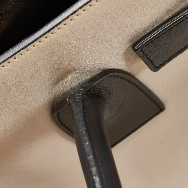 サンローラン サックドジュール ハンドバッグ ショルダーバッグ 2WAY 324823 ホワイト ブラック レザー レディース SAINT LAURENT 【中古】