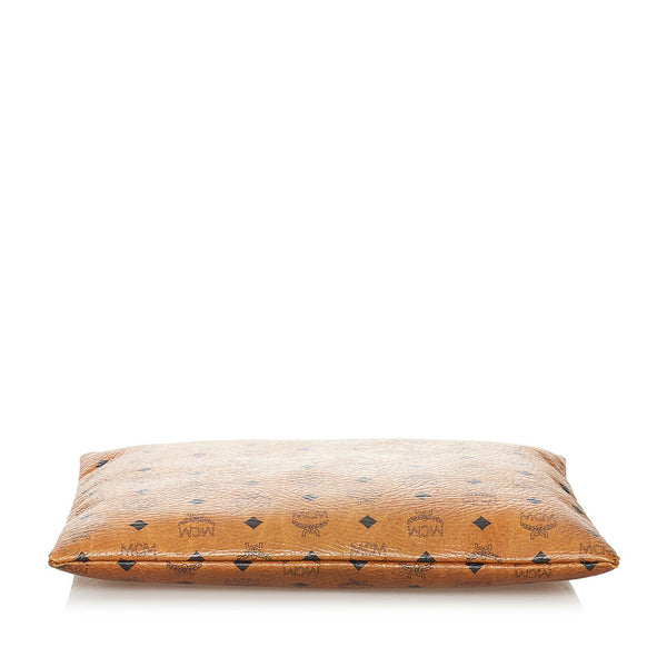 エム シー エム ヴィセトス クラッチバッグ ブラウン レザー メンズ MCM 【中古】