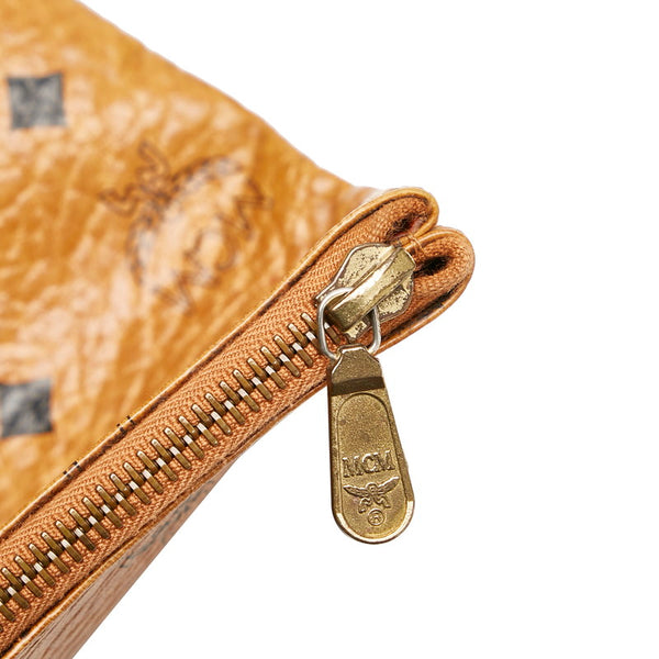 エム シー エム ヴィセトス クラッチバッグ ブラウン レザー メンズ MCM 【中古】