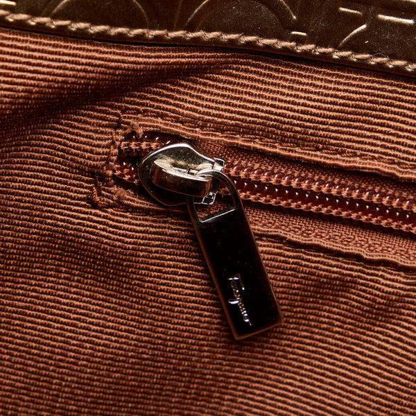 サルヴァトーレフェラガモ ガンチーニ トートバッグ FJ-21 B476 シャンパンゴールド PVC レザー レディース Salvatore Ferragamo 【中古】