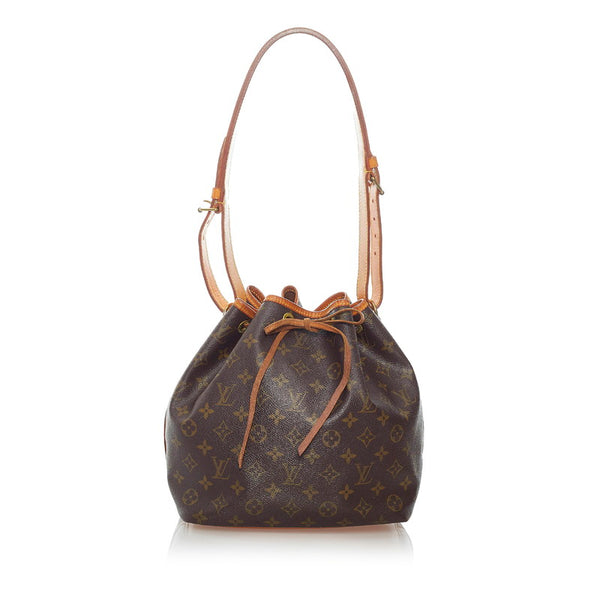 ルイ ヴィトン モノグラム プチノエ ワンショルダーバッグ M42226 ブラウン PVC レザー レディース LOUIS VUITTON 【中古】
